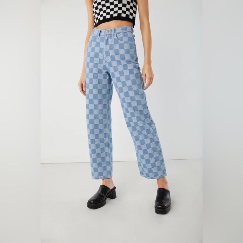 Oak + Fort Checkered Jeans